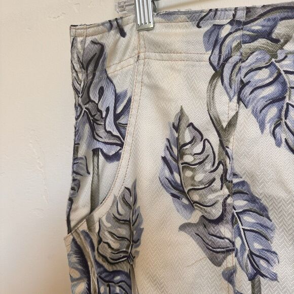 NALU Wahine Hawaiian Luau Cotton Blend Midi Skirt Drawstring L Pockets Tropical - Picture 9 of 12